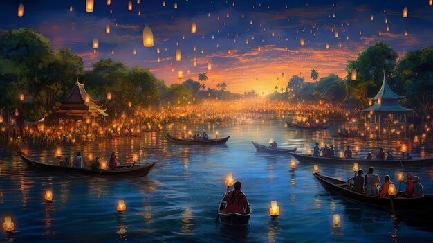 Festival de las linternas flotantes Loy Krathong Yi Peng