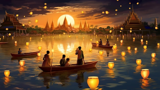 Festival de las linternas flotantes Loy Krathong Yi Peng