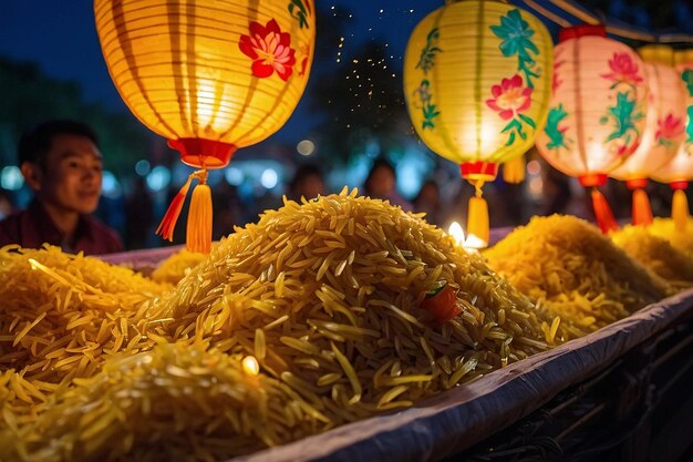 Foto el festival de las linternas vietnamitas de zarda rice