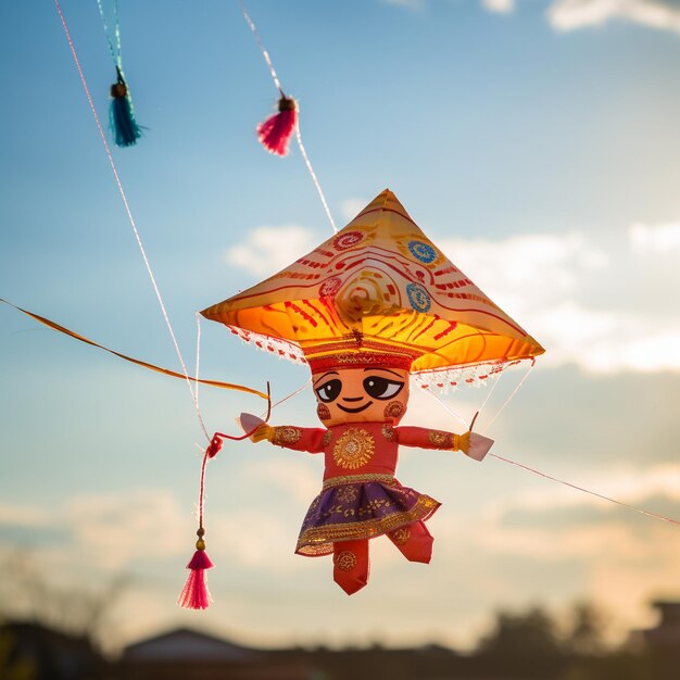 Foto el festival de makar sankranti hd 8k de papel de pared imagen fotográfica de stock