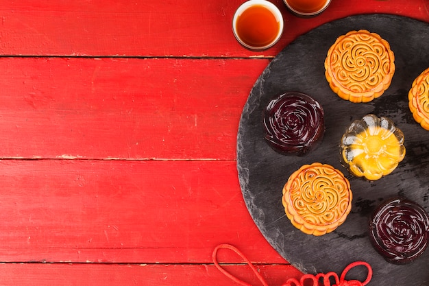 Festival del Medio Otoño Pastelería Tradicional China Mooncake