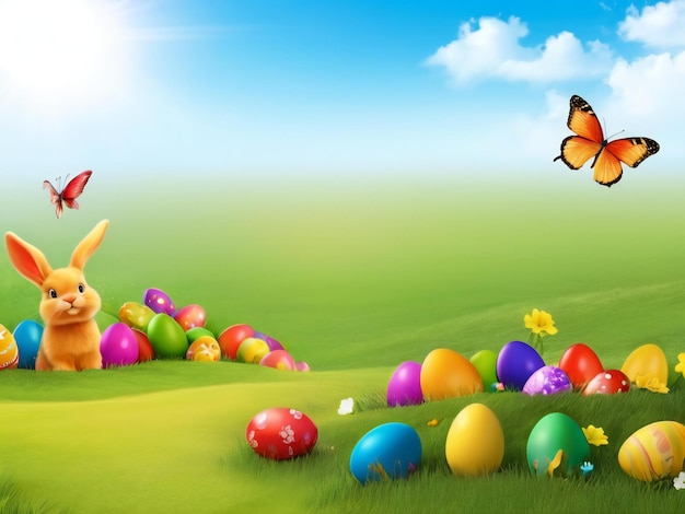 Festival de Pascua diseño de fondo colorido mejor calidad imagen hiperrealista plantilla de banner