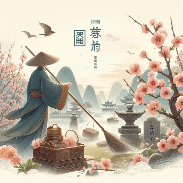 Festival de Qingming Celebrar el puesto para el evento chino