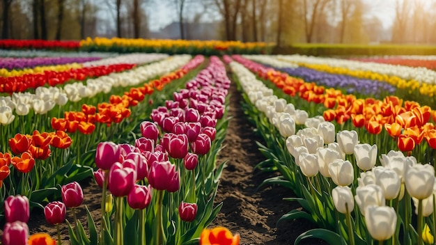 El festival de los tulipanes en flor