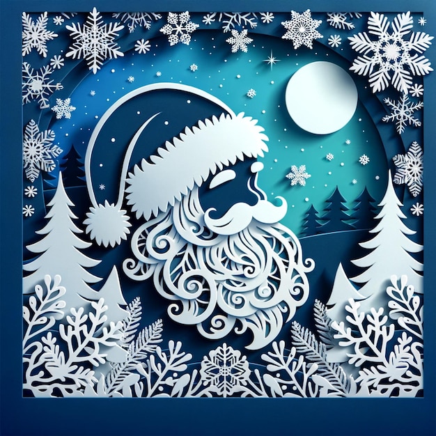 Festive Santa Papercut Christmas Magic em Detalhes