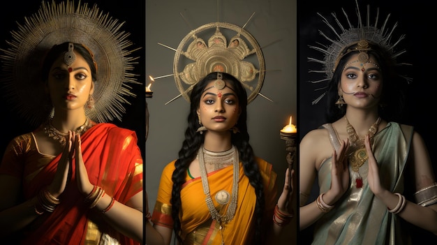 Festividade Divina das Cativantes Celebrações de Durga Puja