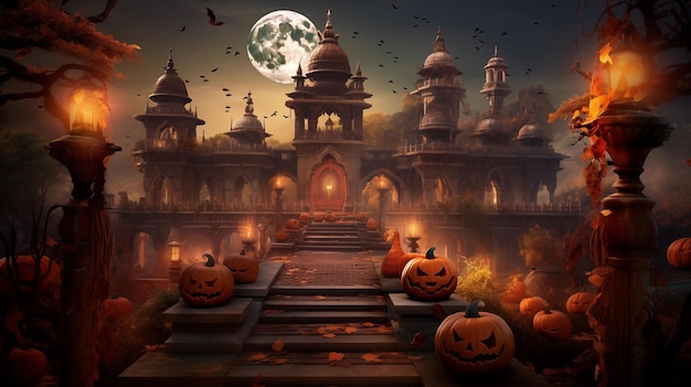 Foto las festividades espeluznantes de halloween en la india