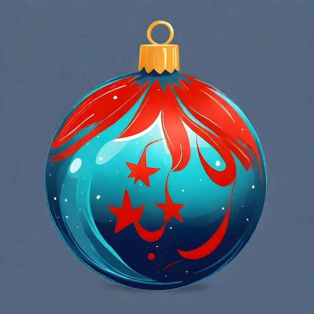 Foto festivo acuarela de la pelota de navidad clipart