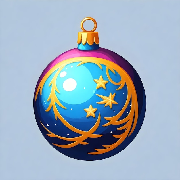 Foto festivo acuarela de la pelota de navidad clipart