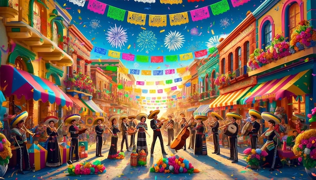 Festivo Celebración del Cinco de Mayo