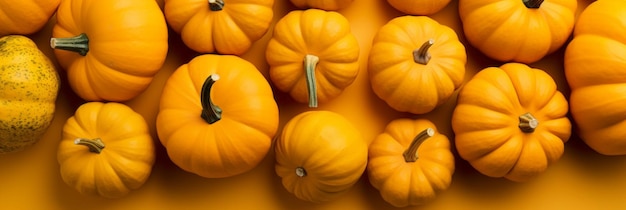 Foto festivo fondo de otoño con linda calabaza y hojas de arce