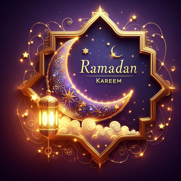 Festivo Ramadan Kareem tarjeta de felicitación hermoso Ramadan Kareem diseño de la tarjeta