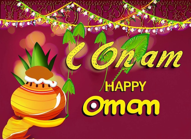 Festivo en el sur de la India feliz onam