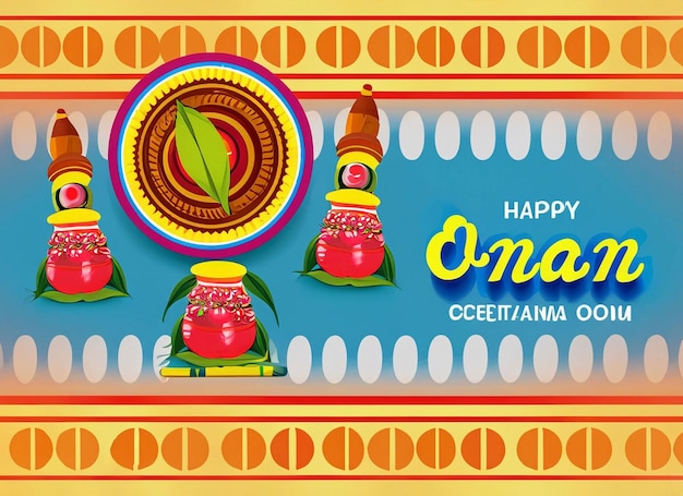 Festivo en el sur de la India feliz onam