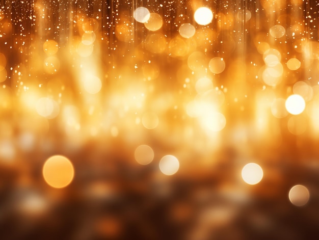 Festliche Abstrakte Weihnachts- und Neujahrs-Bokeh-Licht-Hintergrund goldene Bokeh-Lichter glänzen glänzend