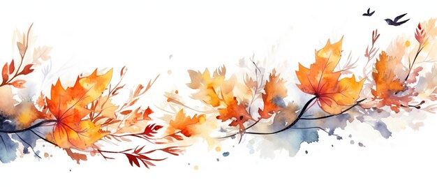 Festliche Herbst- und Happy-Thanksgiving-Dekoration aus Kürbissen, Beeren und Blättern, Ai Generated