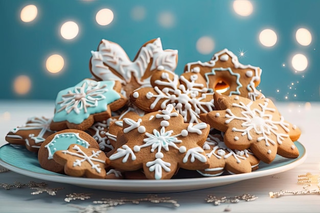 Festliche Lebkuchen-Plätzchen-süßer Feiertags-Genuss