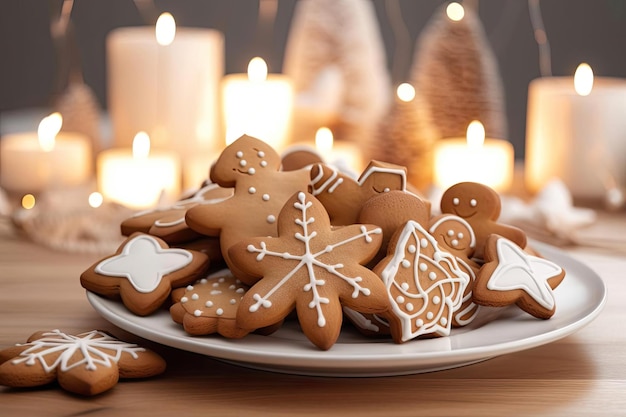 Festliche Lebkuchen-Plätzchen-süßer Feiertags-Genuss