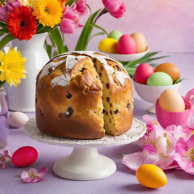 Foto festliche osterpanettone-bäckereien