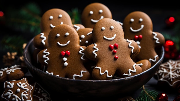 Festliche Weihnachtsbäckerei visuelle quadratische Komposition für Weihnachten Backen Fotografie mit einem C