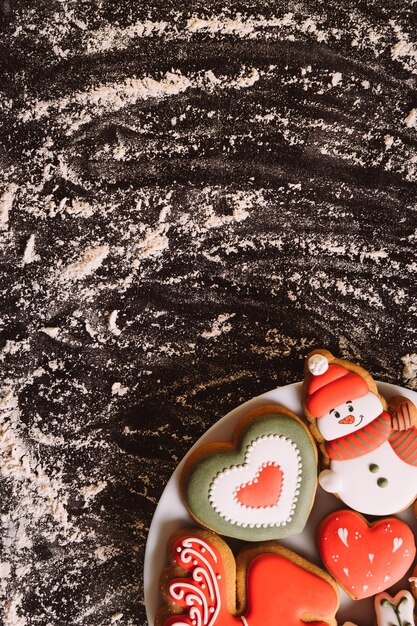 Festlicher Bäckereihintergrund glücklicher Valentinstag