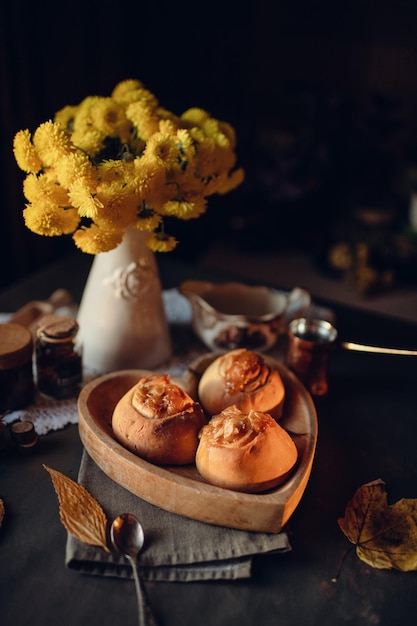 festliches süßes Gebäck, festliches Abendessen, hausgemachte Speisen, Backwaren