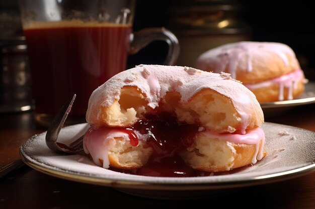 Foto festliches vergnügen gourmet sufganiyot magie