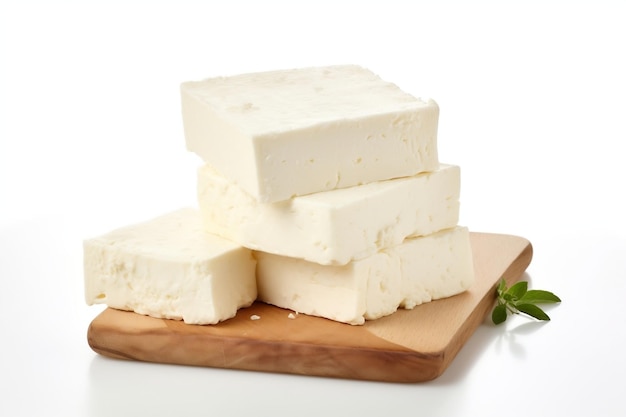 Feta-Käse-Block isoliert generativ Ai