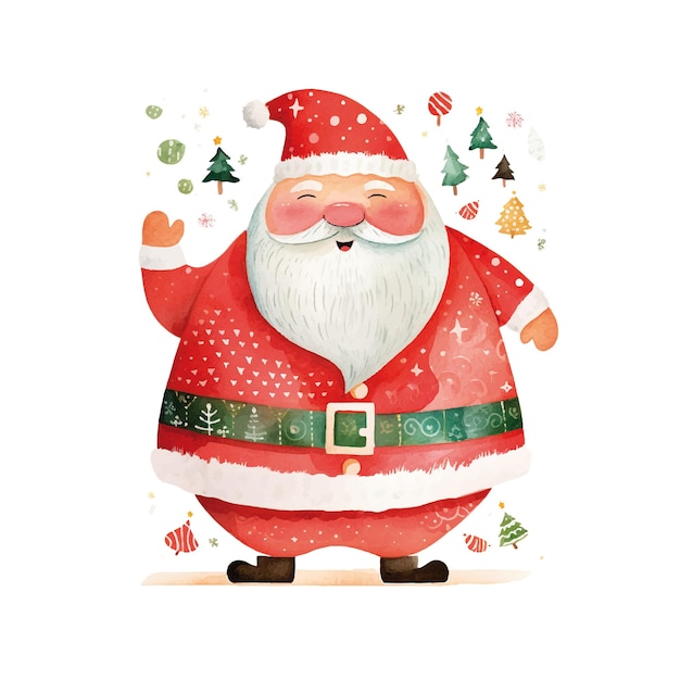 Fette Weihnachtsmänner Vector Clipart