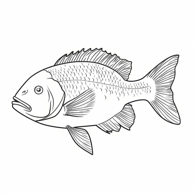 Fettgeschriebene Fische auf weißem Hintergrund