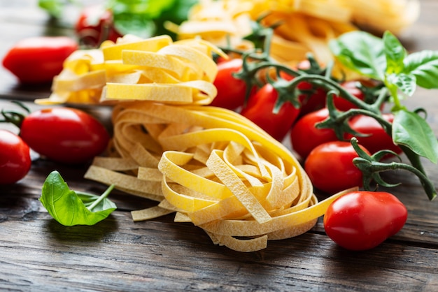 Fettuccine de massa italiana tradicional