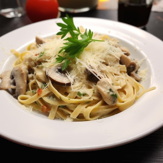 Fettuccine mit Pilzen und