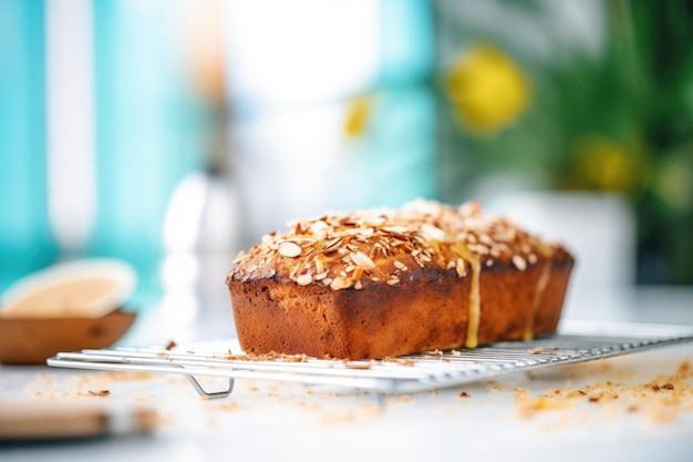 Feuchtes Bananenbrot mit Mandelschnitten