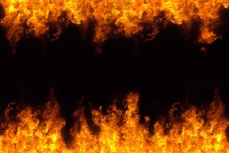 Foto feuer brennenden rahmen