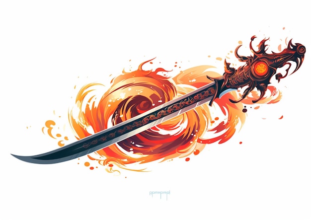 Feuer Katana png