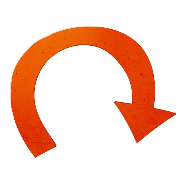 Feuer orange umgekehrter Pfeil Designelement