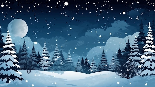 Feuers himmel winter stern hintergrund neuer baum ferienjahr weihnachten weißer schnee generative künstliche intelligenz