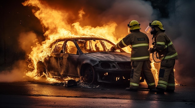 Feuerwehrleute in Fire Generativa IA