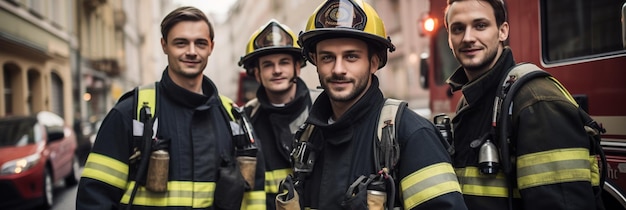 Feuerwehrleute mit der Nummer der Feuerwehrleute auf dem Rücken