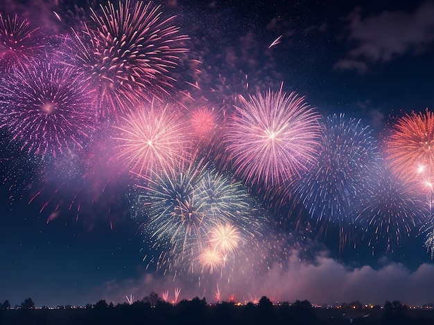 Feuerwerk am Himmel