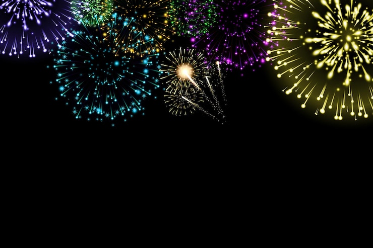 Foto feuerwerk explodiert überlagert