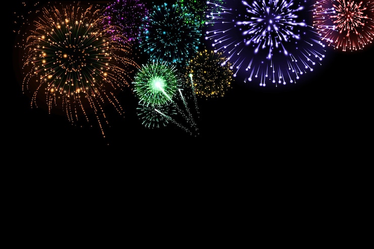 Foto feuerwerk explodiert überlagert