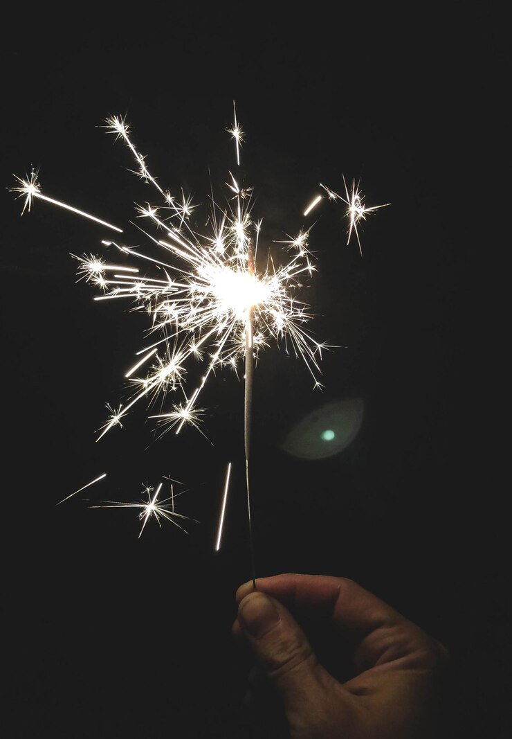 Foto feuerwerk in der nacht