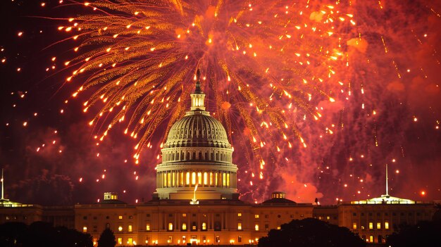 Feuerwerk über dem Capitol Hill