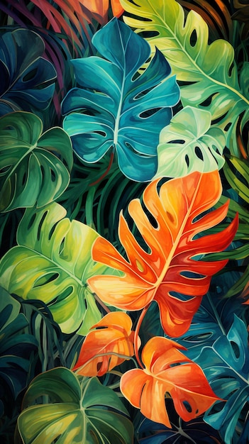 Feuilles tropicales vectorielles