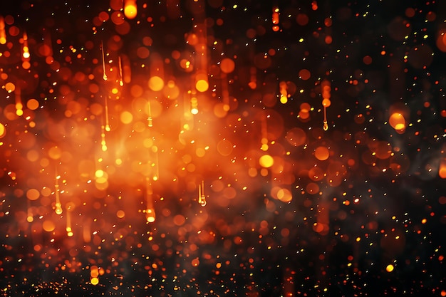 Feurig glühender Drachenatmungsregen mit heißen Flammen und roter Ora Glühender Y2K-Collage-Neon-Hintergrund