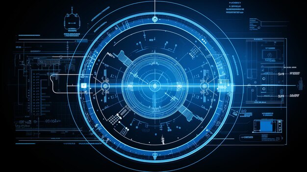 fi interface de hud digital sci minimalista