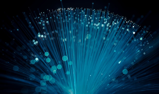 Fibra, fibra óptica mostrando o conceito de comunicação de dados ou internet