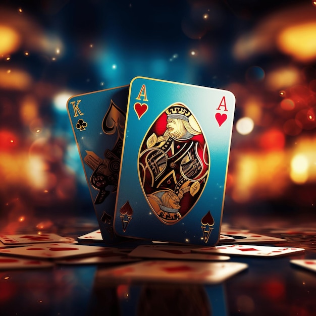 Fichas de póquer con la imagen de un rey