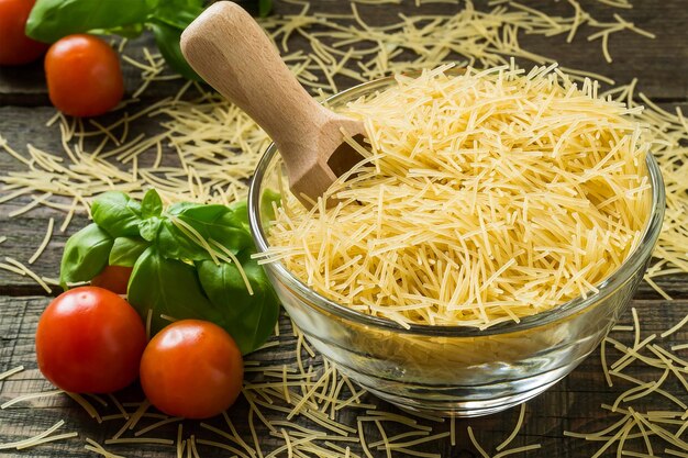 Fideos de pasta seca